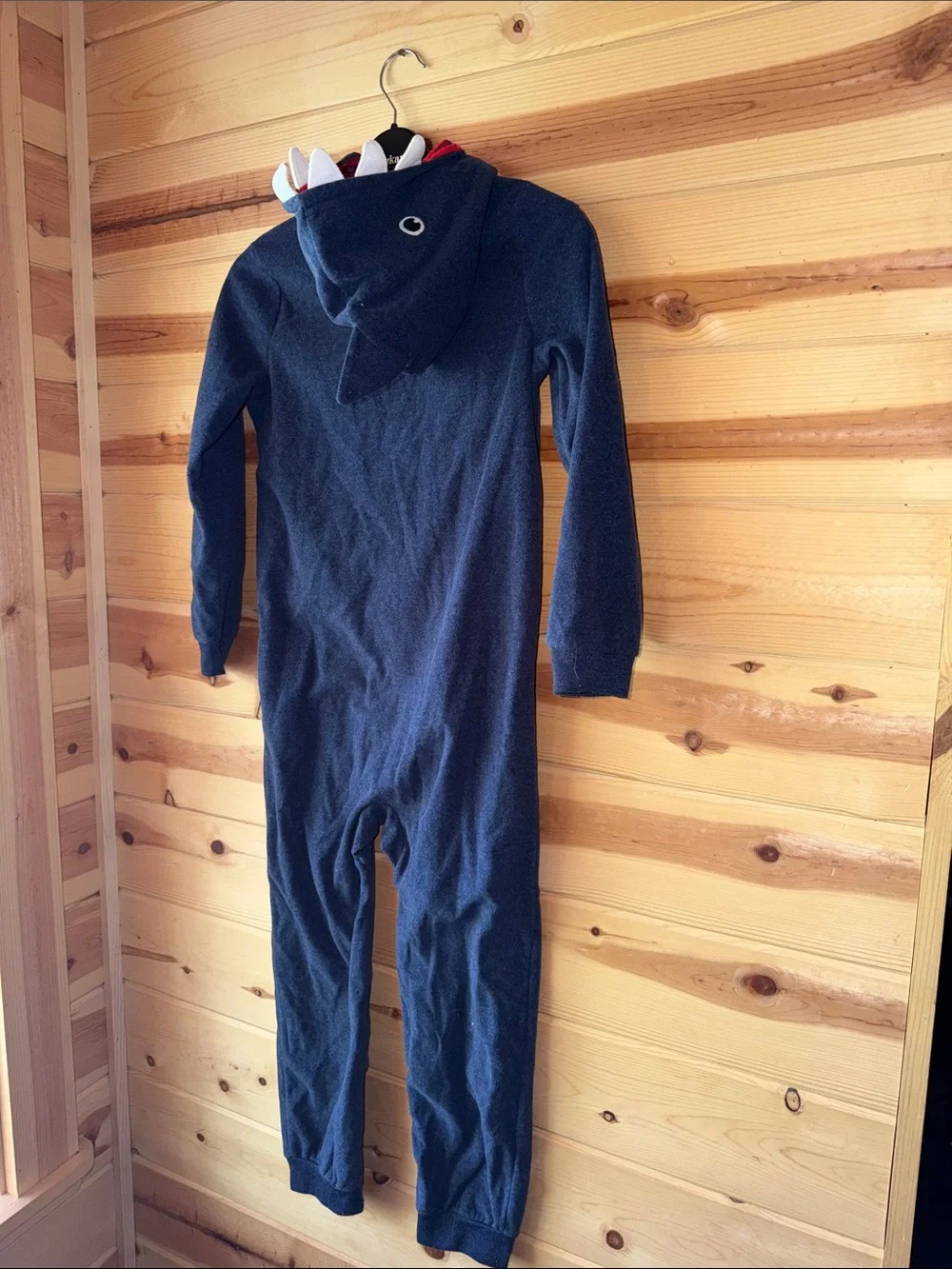 Carter's Navy Shark Hooded Footie One-Piece